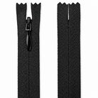 50 Pcs Invisible (Gum ZIP) Long Zip with Slider 36 cm Zipper Cut Size for Dresses, Skirts, Blouses, Pants etc. - Long - Nylon Zip and Metal Zip Head