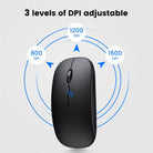 2in1 Rechargeable LED Wireless Mouse | Bluetooth + 2.4GHz Dual Mode | Silent