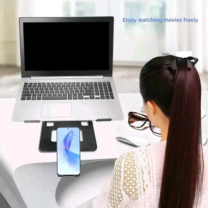 LT01 2-in-1 Desktop Tablet & Phone Holder | Foldable Rotary Adjustable Bracket