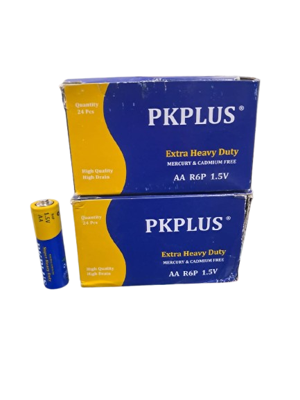 PKCELL AA R6P & AAA R03 Heavy Duty 1.5V Carbon Zinc Primary Batteries 24PCS
