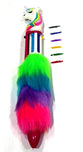 1Pc 6 Colors Children's Unicorn Plush Ball-point Pen Student Rainbow Gel Pen Fantastic Cartoon Girl Handwriting Pens
