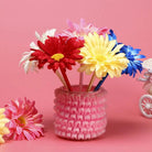 01 pC Flocked Rose Pen Ballpoint Pens Creative Sunflower Flower Pencils 0.7mm Blue Ink Neutral Pencil Signature Writing Supplies