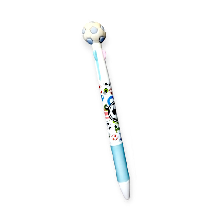 01 PC Cute FOOTBALL 6 in 1 Cartoon 6 Colors Ballpoint Pen School Office Supply Gift Stationery Kids For Gift