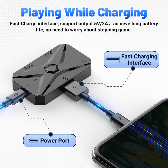 M1 Pro+ 5 in 1 Mobile Gaming Adapter for Keyboard Mouse | PUBG Controller