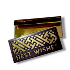 01 Golden color Wooden frame Greeting card Envelopes, to congratulate your loved ones, stylish design of wooden frame of on finest golden color chemical coated cardboard envelope, double taped.