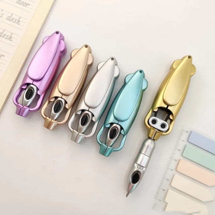 1PC Creative Unique Folding Ballpoint Pen 1.0mm Black Gel Pen Writing Tools School Student Stationary Office Supplies