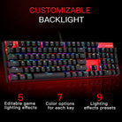 Motospeed CK104 Mechanical Gaming Keyboard | 104 Keys RGB Backlit Wired