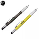 1 Peice 7 in1 Multifunction Ballpoint Pen with Modern Handheld Tool Measure Technical Ruler Screwdriver Touch Screen Stylus Spirit Level