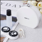 Contact Lens Case Perfume Bottle Shape Travel Kit Portable Solid Color Lens Cover Container Beauty Pupil Storage Soaking Box Eyewear Accessories