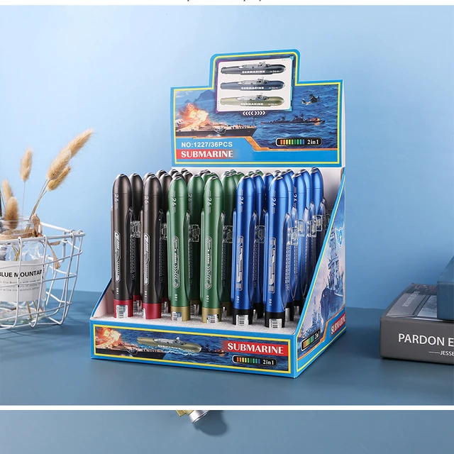 01 Pc Creative Simulation Submarine Gel Pen 0.5mm Black Ink Spaceship Neutral Pens Children's Fun Toy Smooth Writing School Stationery