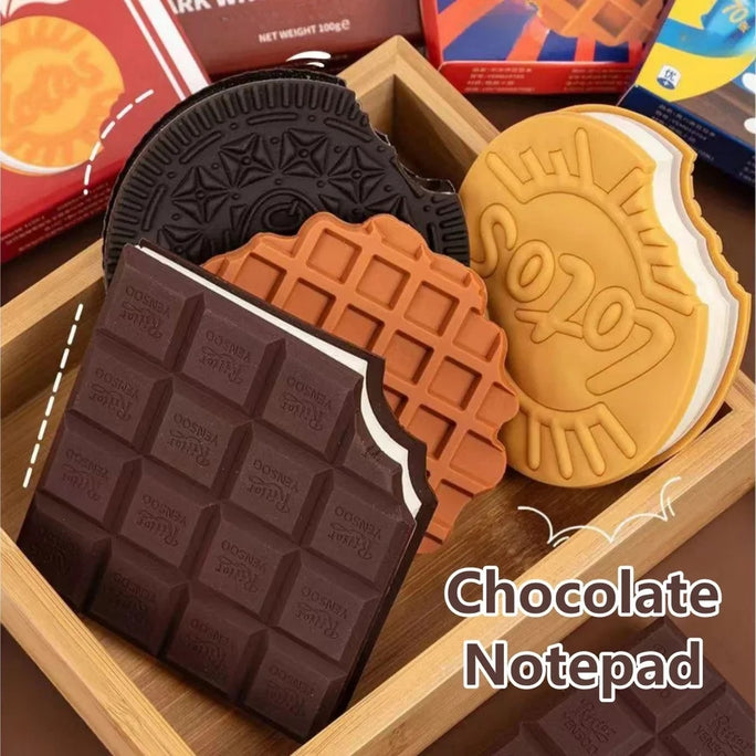 Scented Chocolate / Biscuits Shaped Personal Desk Notepad Memo Book Small Diary Chocolate Biscuits Shape Cover of a Memo pad/Notepad (Chocolate Biscuits Notebook)