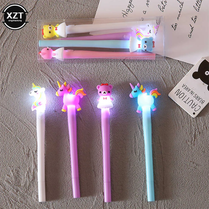 01 PC Unicorn GEL Pen Shape LED Light for Kids and office Cute Unicorn Pen For Girls Gift School Office Supplies-Public Mall