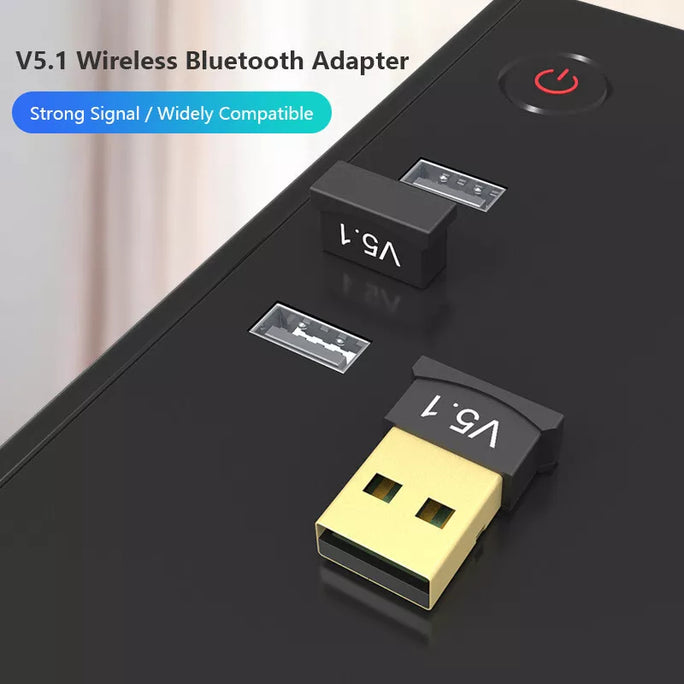 Bluetooth 5.1 USB Adapter Wireless Dongle | Audio Receiver & Transmitter for