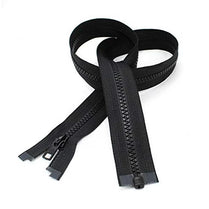 50 Pcs Adjustable Cut-to-Size Nylon Zipper with Auto-Lock Slider – Open-End Zipper for Jackets, Backpacks, Bags, and DIY Sewing Projects