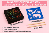 Dazzling Rainbow Scratch Notes Painting Parent Child Interactive Toys Note Cards Handmade Painting