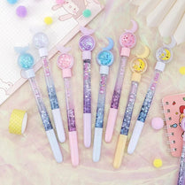 01 Pc LIQUID GLITTER Buttrefly BALL POINT GLITTER GEL PEN Fairy Stick Ballpoint Pen Glitter Liquid Sand Pen Bling Rainbow Dynamic Crystal Ball Pen Gel Ink Pen Student Pen Rollerball Pens for Women Girl Gift Stationery School Office Supplies