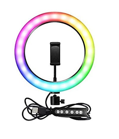 MJ33 13-inch RGB LED Ring Light with Phone Clip | 33cm Circle Photography