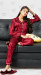 Viscose Silk women Nightwear Trouser Shirt