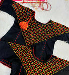 Kids Fitt Girls Black Hand Embroidered Khaddar 2 Piece Suit – Tassel Detail