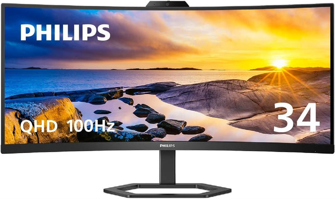 Philips 34E1C5600HE 34" WQHD 100Hz Curved VA Monitor with Webcam