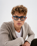Rave Aqua Blue Square Frame Eyeglasses