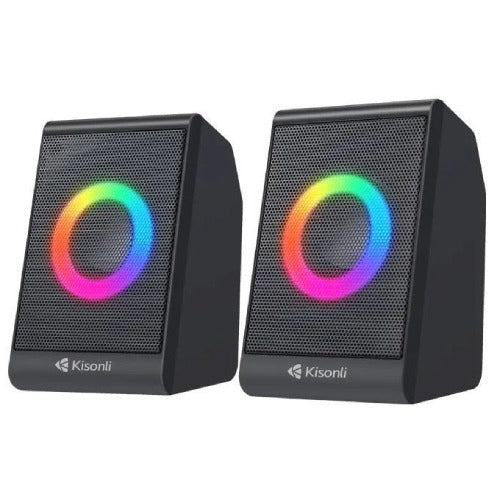 KISONLI USB SPEAKER WITH BLUETOOTH X28 - RGB Wired Computer Desktop
