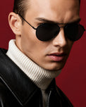 Rave Aero Black Aviator Sunglasses