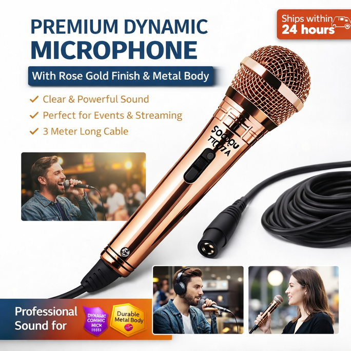 Dm-701 Uni-directional dynamic microphone. Perfect sound quality, XLR connector