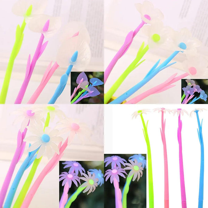 01 Pc Flower Gel Pen color-changeable tulip Ballpoint Pens 0.5 mm Rollerball Pen Novelty Design Flower Style Gel Pen for Home Office School Party Kids Gift