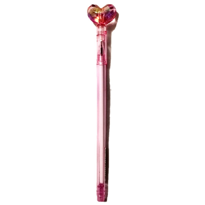 01 PC Cute Newest HEART Design Crystal Writing Tool Ballpoint GEL Pen Stationery as Luxury Festival Gift