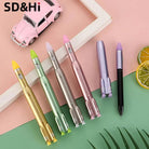 1pc Creative Luminous Rocket Missile Shaped Neutral Pen With Lamp Signature Pen For Student Writing Stationery