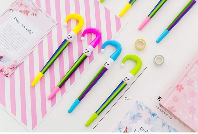 1Pc Umbrellah Pen Color colored Pen student Writing pen Signature Pen office school Stationery