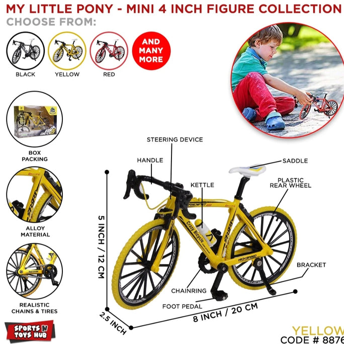 Diecast Metal Bicycle Road Bike Model Cycling Toys For Kids Bike Model, 1:10 Alloy Die Cast Metal Bicycle Road Bike Model Children Cycling Toy Gift Children