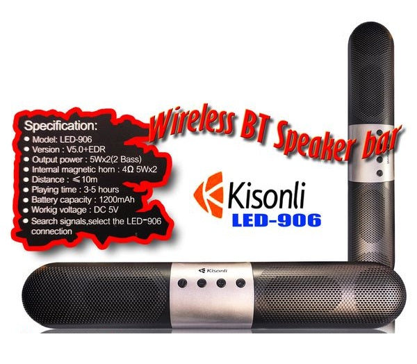 Kisonli LED-906 LED-909 LED-805 LED-913 Bluetooth Speaker | Wireless Sound Bar