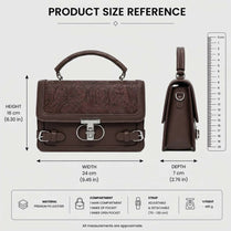 Trendy Leather Crossbody Shoulder Handbag for Women - Classic Lock Accent Top Handle Purse
