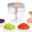 5 Blades Manual Vegetable Chopper Cutter Hand Pull Food Chopper