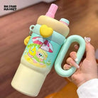 CUTE KAWAII INSULATED TUMBLER SIPPER 800ML WITH HANDLE & STRAW LEAKPROOF & STAINLESS STEEL