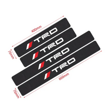 4 PCS Car Styling TRD Emblem Car Door Sill Protector 3D Carbon Fiber Scuff Protective Door Sill Cover Panel Sticker, Car Stickers, Stickers for Car