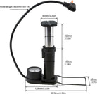 High Pressure Foot Air Pump with Gauge Heavy-Duty Foot Bike Pump for Bicycle Ball Scooter Car Inflatable Toys Mini Pump