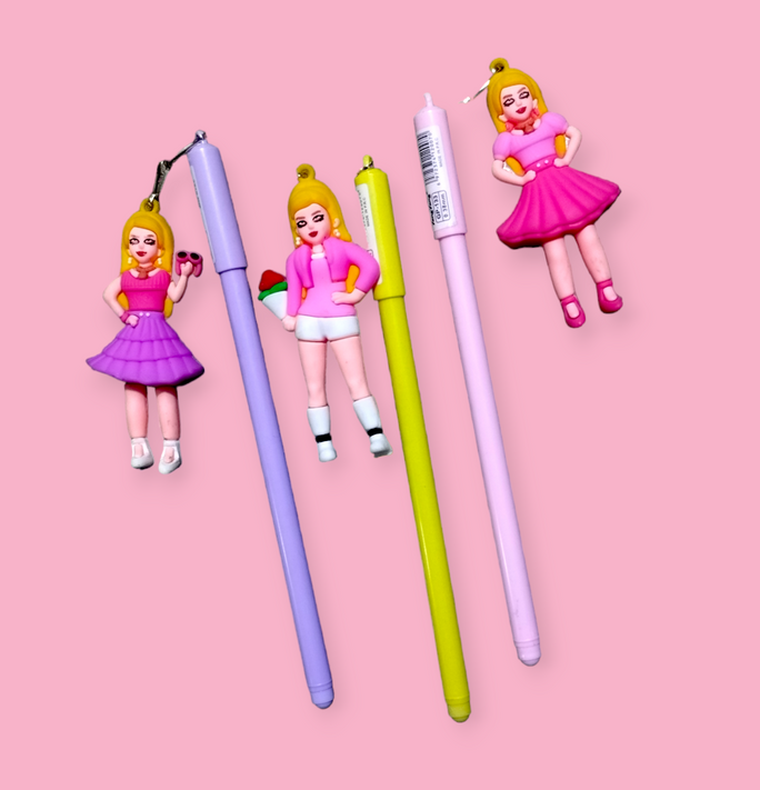 1Pc Cute Doll Gel Pen Ballpoint Novelty Doll Toy Pens Writing Stationery kids gift School