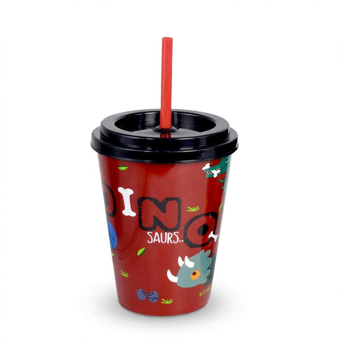 Prince Ware Cool Glass - Kids Tumbler Glass with Straw (Pack of 2)