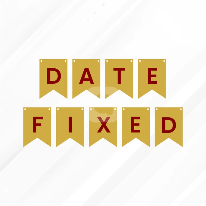 Date Fixed Letter Bunting Banner Decoration Set