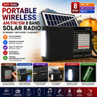KTF-1645 Portable Bluetooth Radio Speaker | Solar Energy Powered Rechargeable