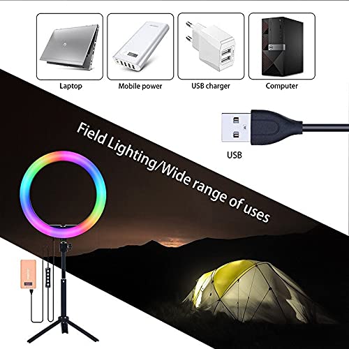 MJ33 13-inch RGB LED Ring Light with Phone Clip | 33cm Circle Photography