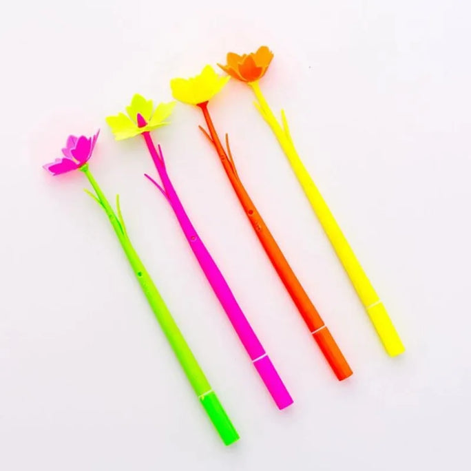 01 PC New Style Popular Stationery Gift Lovely Flowers Grass Gel Pen Sign Pen