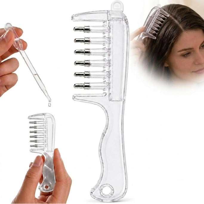 Transparent Hair Scalp Applicator Comb, Manual Scalp Stimulator, Hair Growth Scalp Massage Comb, Deep Scalp Massage Tool With 📦