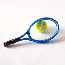 2pcs (Racket and Ball) Mini Tennis Racket Set for Dolls - Realistic Sports Accessories, Ideal for Dollhouse Decor & Holiday Gifts,