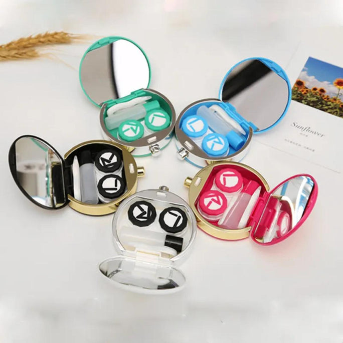 Contact Lens Case Travel Kit Clutch / Perfume Shape Travel Portable Solid Color Lens Cover Container Beauty Pupil Storage Soaking Box Eyewear Accessories