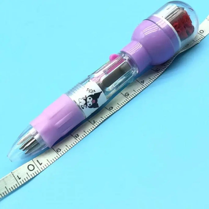 1Pcs Sanrioed 4Colors Bubble Roller Seal Ballpoint Pen Kawaii Anime Melody Kuromi Cinnamoroll School Supply Stationery Kids Gift