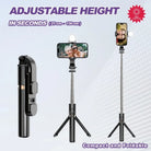 Plokama Live-K8 LED Selfie Stick 3-in-1 Mobile Phone Tripod - 1.3M Extendable